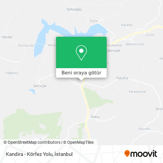 Kandira - Körfez Yolu harita