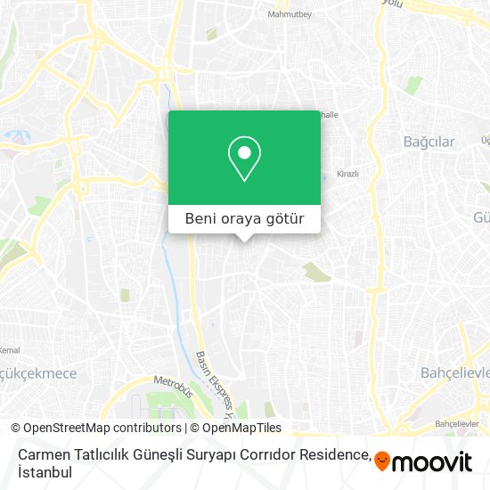 Carmen Tatlıcılık Güneşli Suryapı Corrıdor Residence harita
