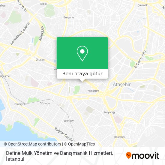 Define Mülk Yönetim ve Danışmanlık Hizmetleri harita
