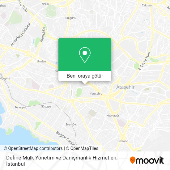 Define Mülk Yönetim ve Danışmanlık Hizmetleri harita