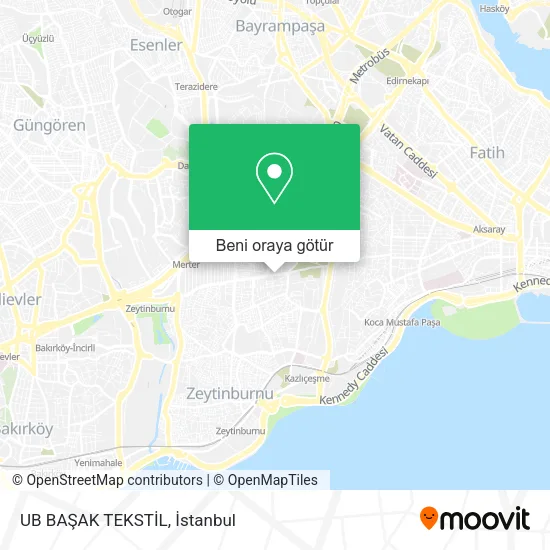 UB BAŞAK TEKSTİL harita