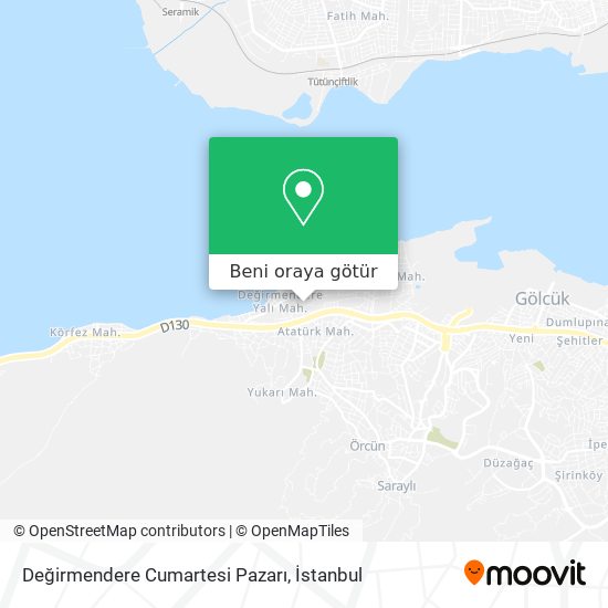 Değirmendere Cumartesi Pazarı harita