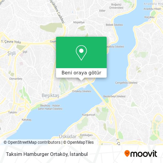 Taksim Hamburger Ortaköy harita