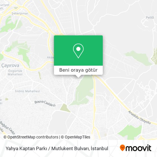 Yahya Kaptan Parkı / Mutlukent Bulvarı harita