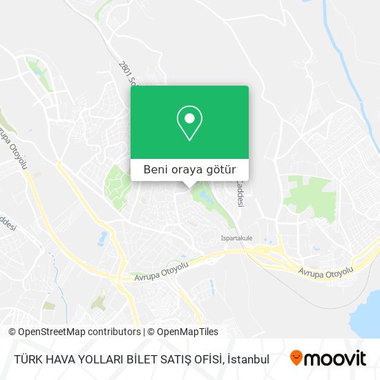 TÜRK HAVA YOLLARI BİLET SATIŞ OFİSİ harita