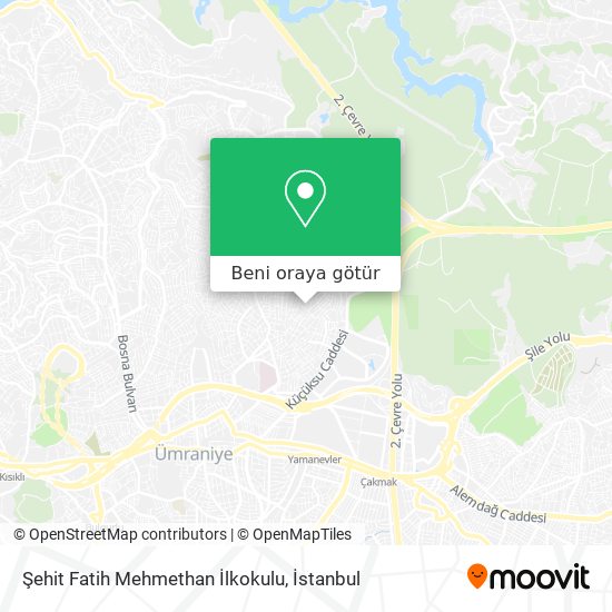 Şehit Fatih Mehmethan İlkokulu harita