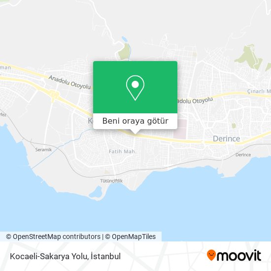 Kocaeli-Sakarya Yolu harita