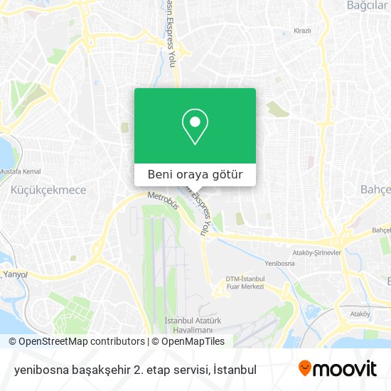 yenibosna başakşehir 2. etap servisi harita