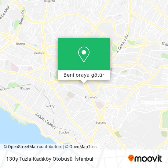 130ş Tuzla-Kadıköy Otobüsü harita