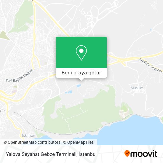 Yalova Seyahat Gebze Terminali harita