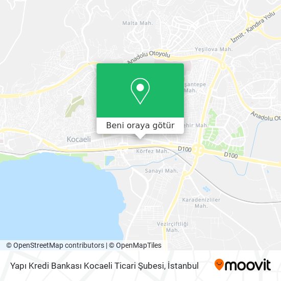 Yapı Kredi Bankası Kocaeli Ticari Şubesi harita