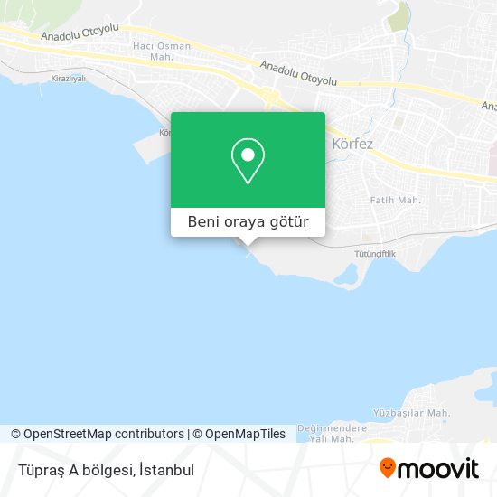Tüpraş A bölgesi harita