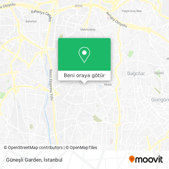 Güneşli Garden harita