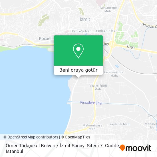 Ömer Türkçakal Bulvarı / İzmit Sanayi Sitesi 7. Cadde harita