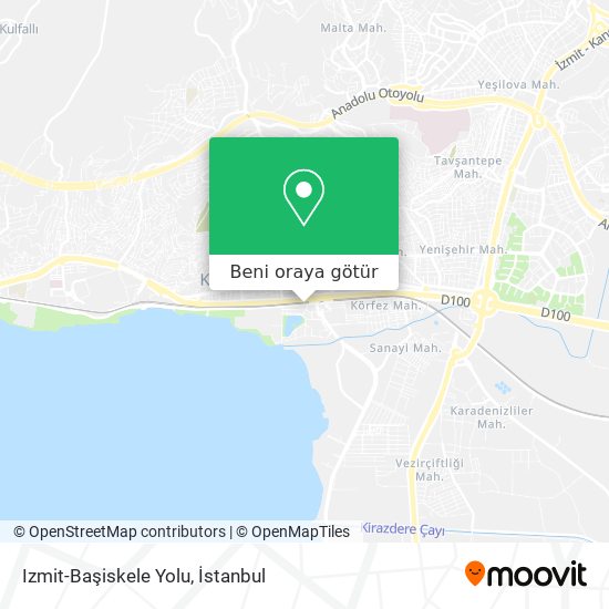 Izmit-Başiskele Yolu harita