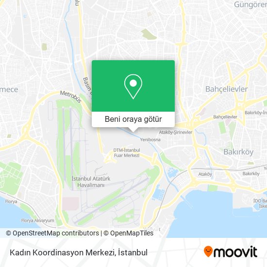 Kadın Koordinasyon Merkezi harita