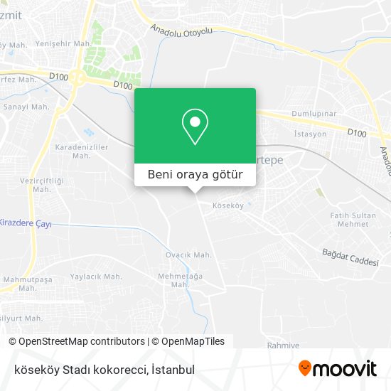 köseköy Stadı kokorecci harita