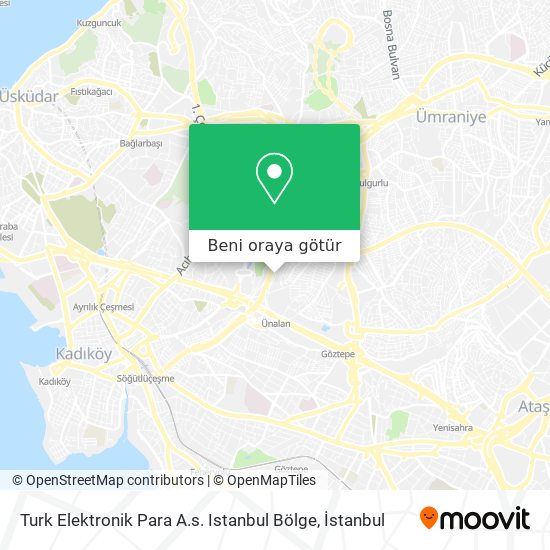 Turk Elektronik Para A.s. Istanbul Bölge harita