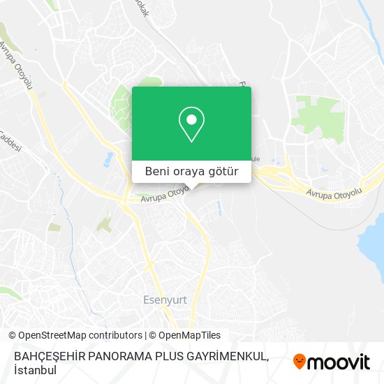 BAHÇEŞEHİR PANORAMA PLUS GAYRİMENKUL harita