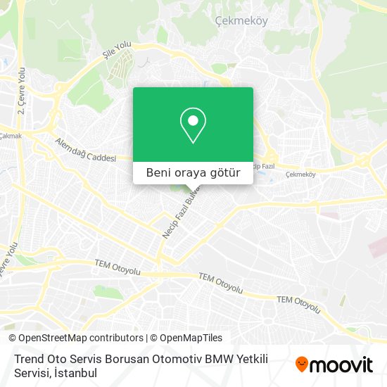 Trend Oto Servis Borusan Otomotiv BMW Yetkili Servisi harita