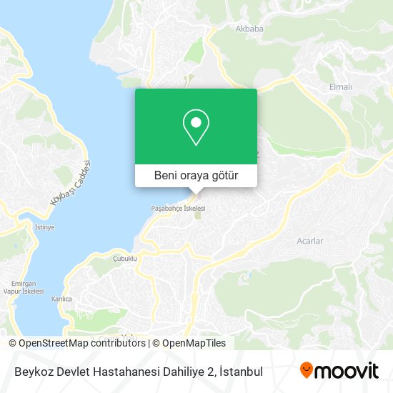 Beykoz Devlet Hastahanesi Dahiliye 2 harita