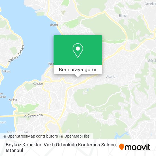 Beykoz Konakları Vakfı Ortaokulu Konferans Salonu harita