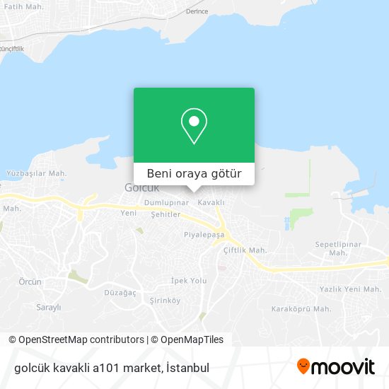 golcük kavakli a101 market harita