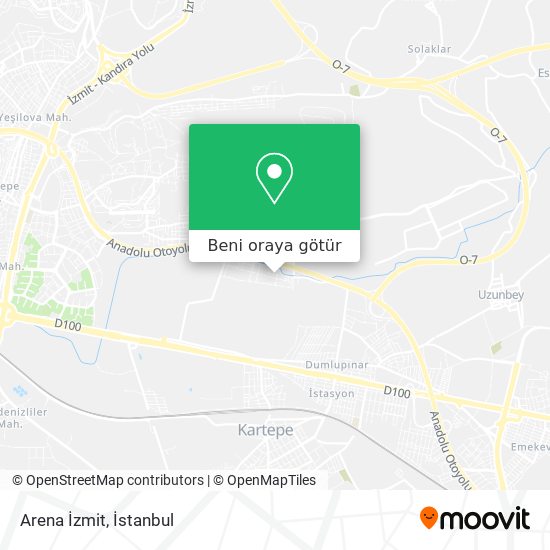 Arena İzmit harita