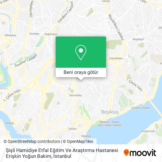 Şişli Hamidiye Etfal Eğitim Ve Araştırma Hastanesi Erişkin Yoğun Bakim harita