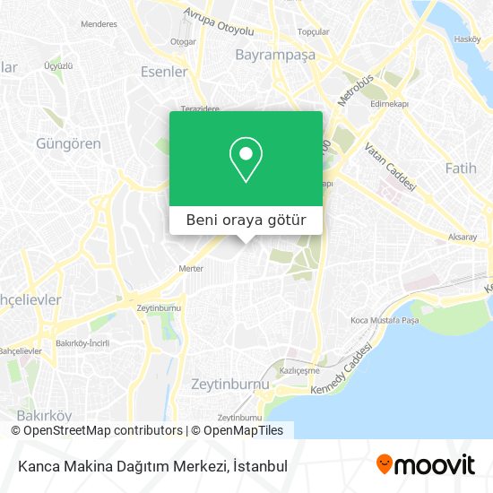 Kanca Makina Dağıtım Merkezi harita