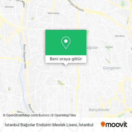 İstanbul Bağcılar Endüstri Meslek Lisesi harita