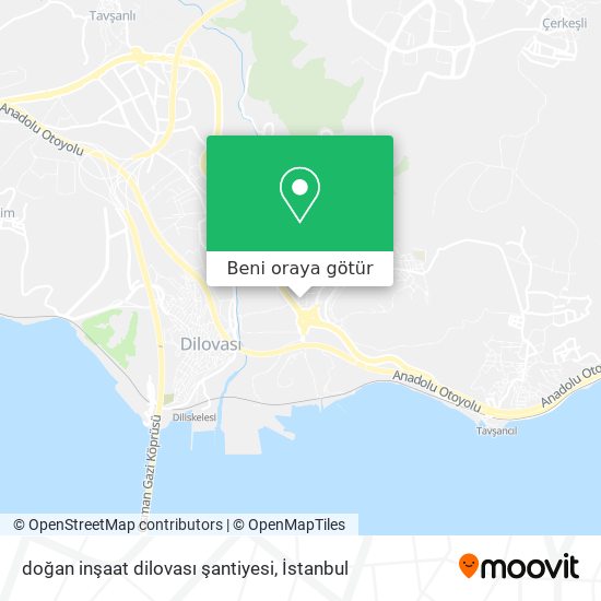 doğan inşaat dilovası şantiyesi harita