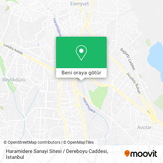 Haramidere Sanayi Sitesi / Dereboyu Caddesi harita