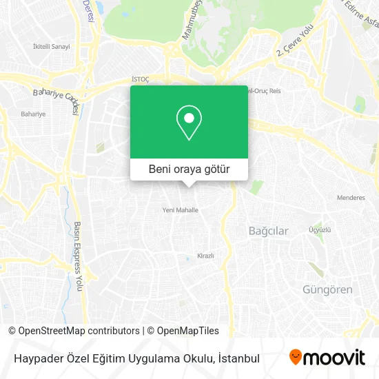 Haypader Özel Eğitim Uygulama Okulu harita