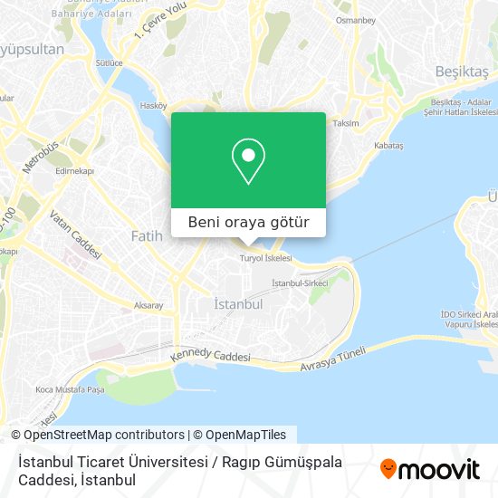 İstanbul Ticaret Üniversitesi / Ragıp Gümüşpala Caddesi harita