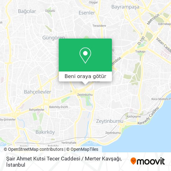 Şair Ahmet Kutsi Tecer Caddesi / Merter Kavşağı harita