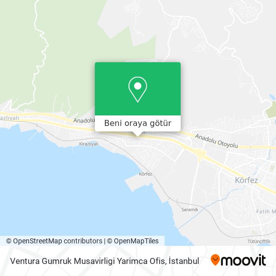 Ventura Gumruk Musavirligi Yarimca Ofis harita