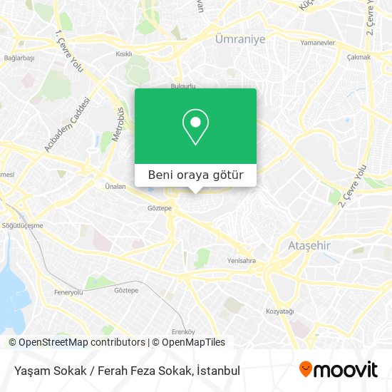 Yaşam Sokak / Ferah Feza Sokak harita