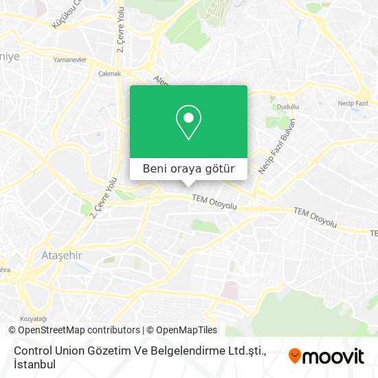 Control Union Gözetim Ve Belgelendirme Ltd.şti. harita