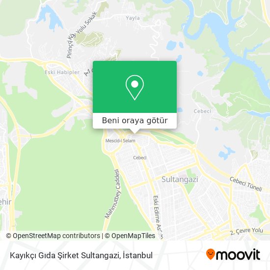 Kayıkçı Gıda Şirket Sultangazi harita