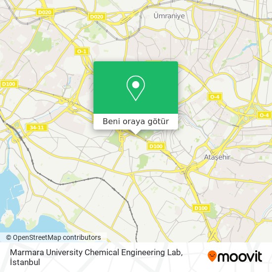 Marmara University Chemical Engineering Lab harita