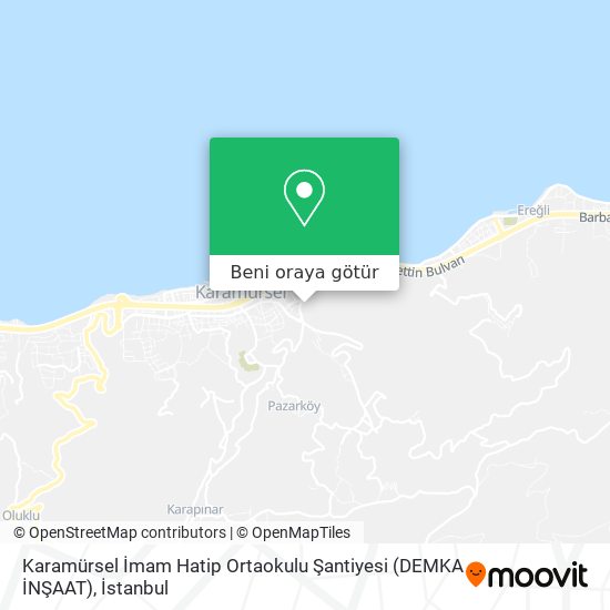 Karamürsel İmam Hatip Ortaokulu Şantiyesi (DEMKA İNŞAAT) harita