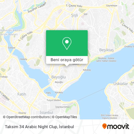 Taksim 34 Arabic Night Clup harita