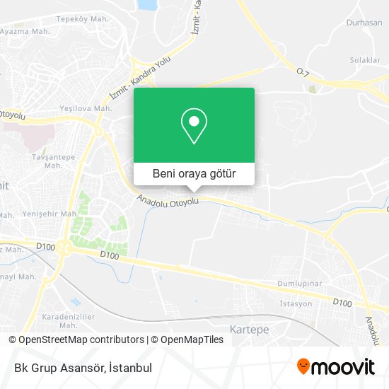 Bk Grup Asansör harita