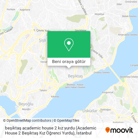 beşiktaş academic house 2 kız yurdu (Academic House 2 Beşiktaş Kız Öğrenci Yurdu) harita