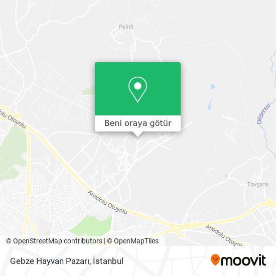 Gebze Hayvan Pazarı harita