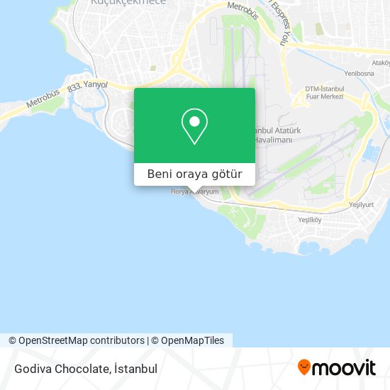 Godiva Chocolate harita