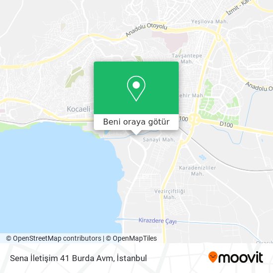 Sena İletişim 41 Burda Avm harita