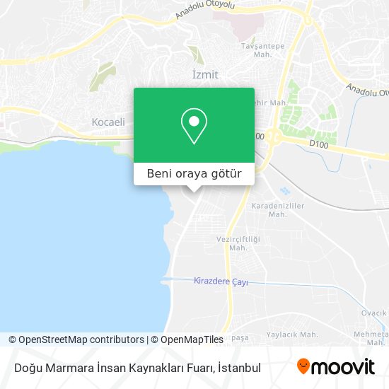 Doğu Marmara İnsan Kaynakları Fuarı harita