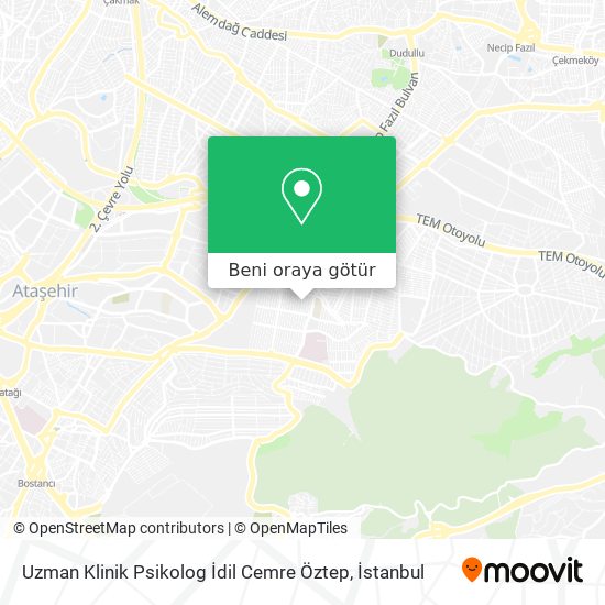 Uzman Klinik Psikolog İdil Cemre Öztep harita
